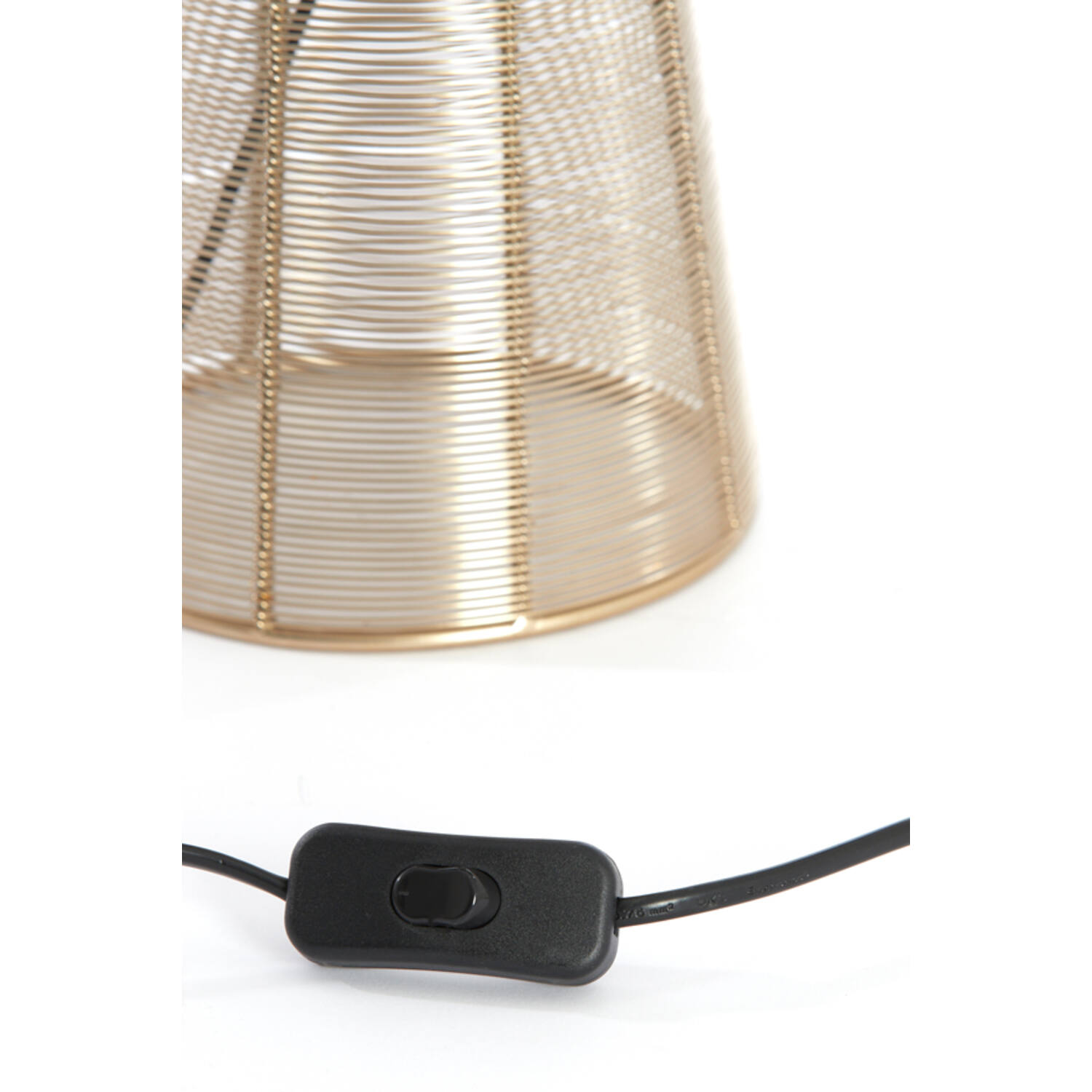 Lampe de table rustique en laiton avec fil métallique Light & Living Aboso – Image 4