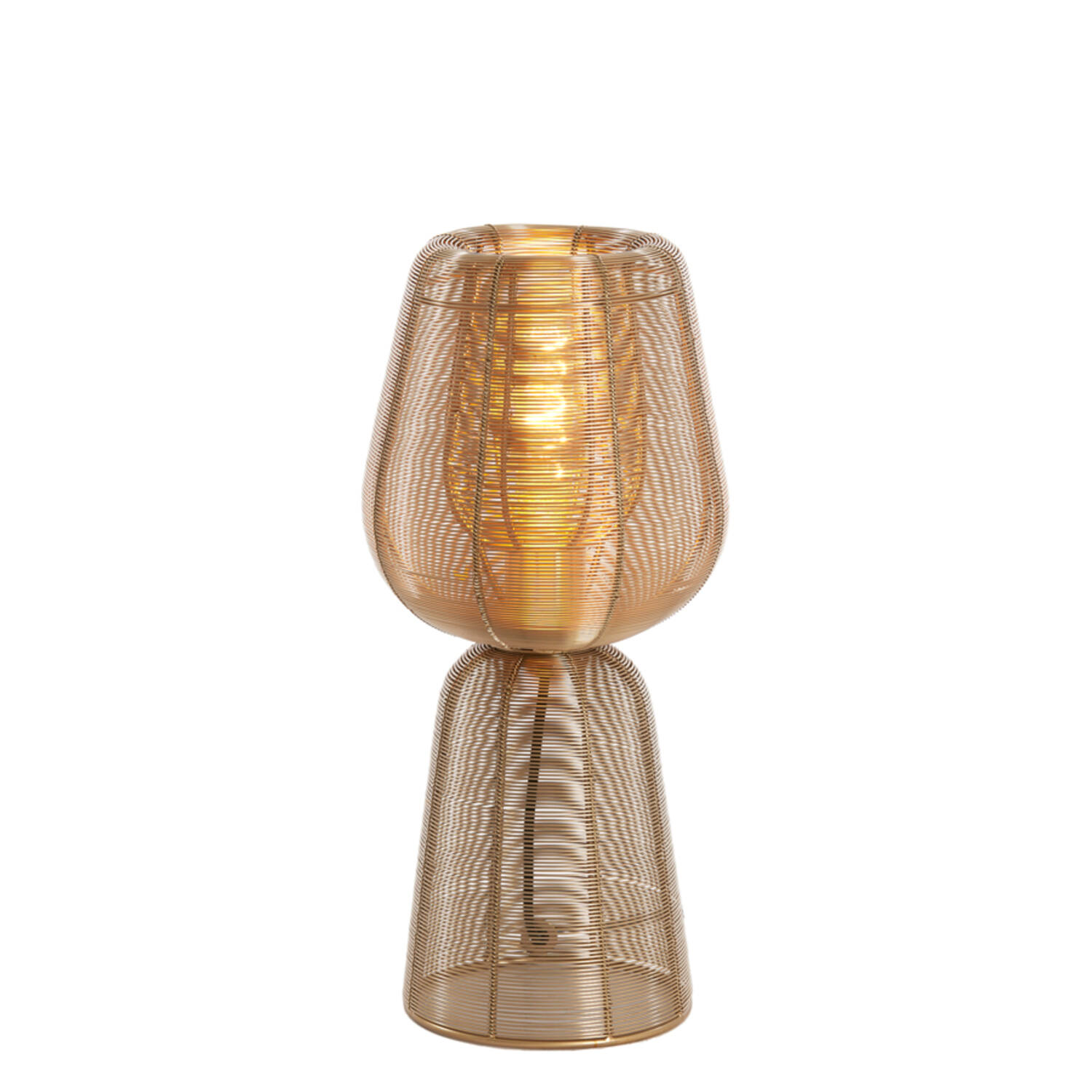 Lampe de table rustique en laiton avec fil métallique Light & Living Aboso – Image 5