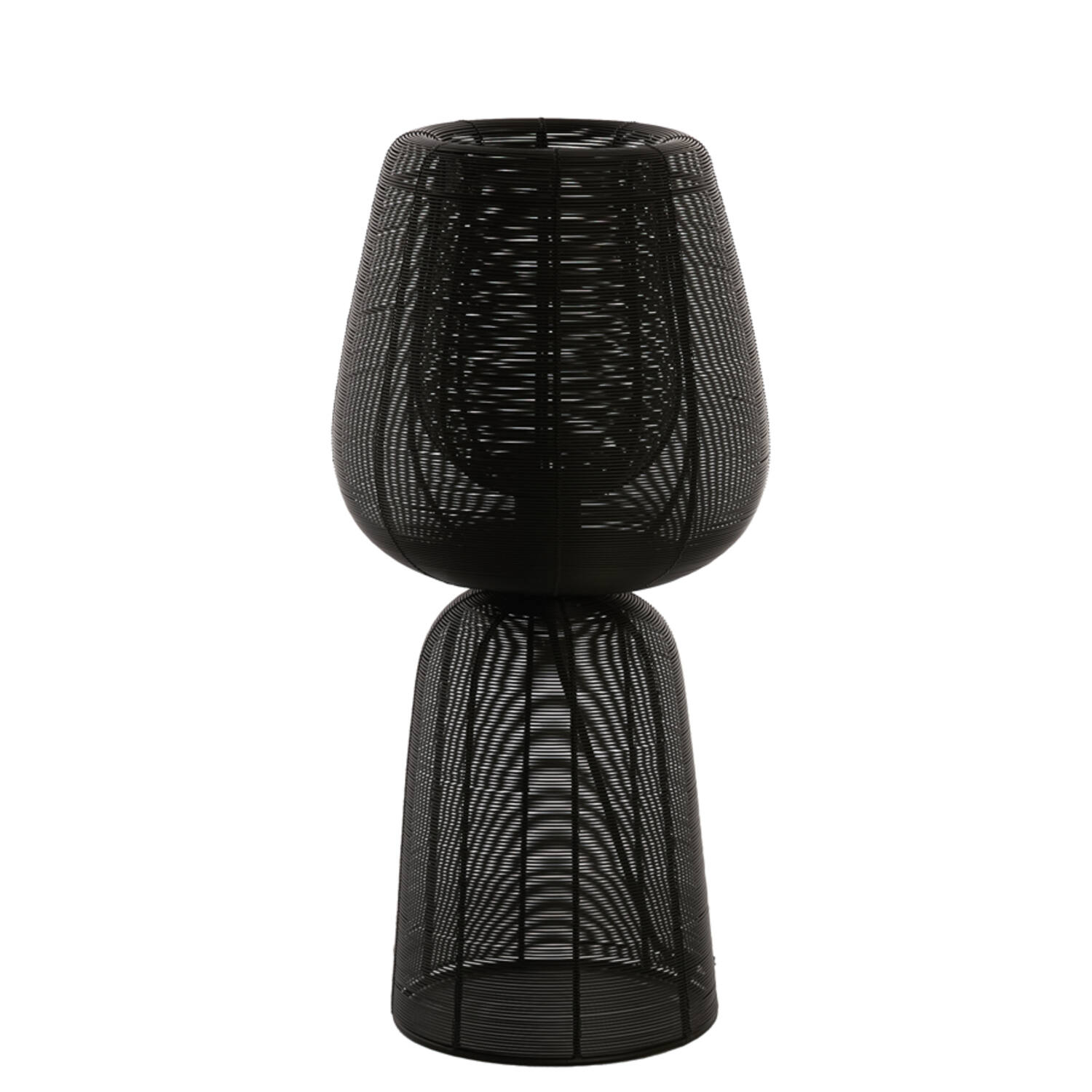 Lampe de table rustique noire à mailles fines Light & Living Aboso – Image 2