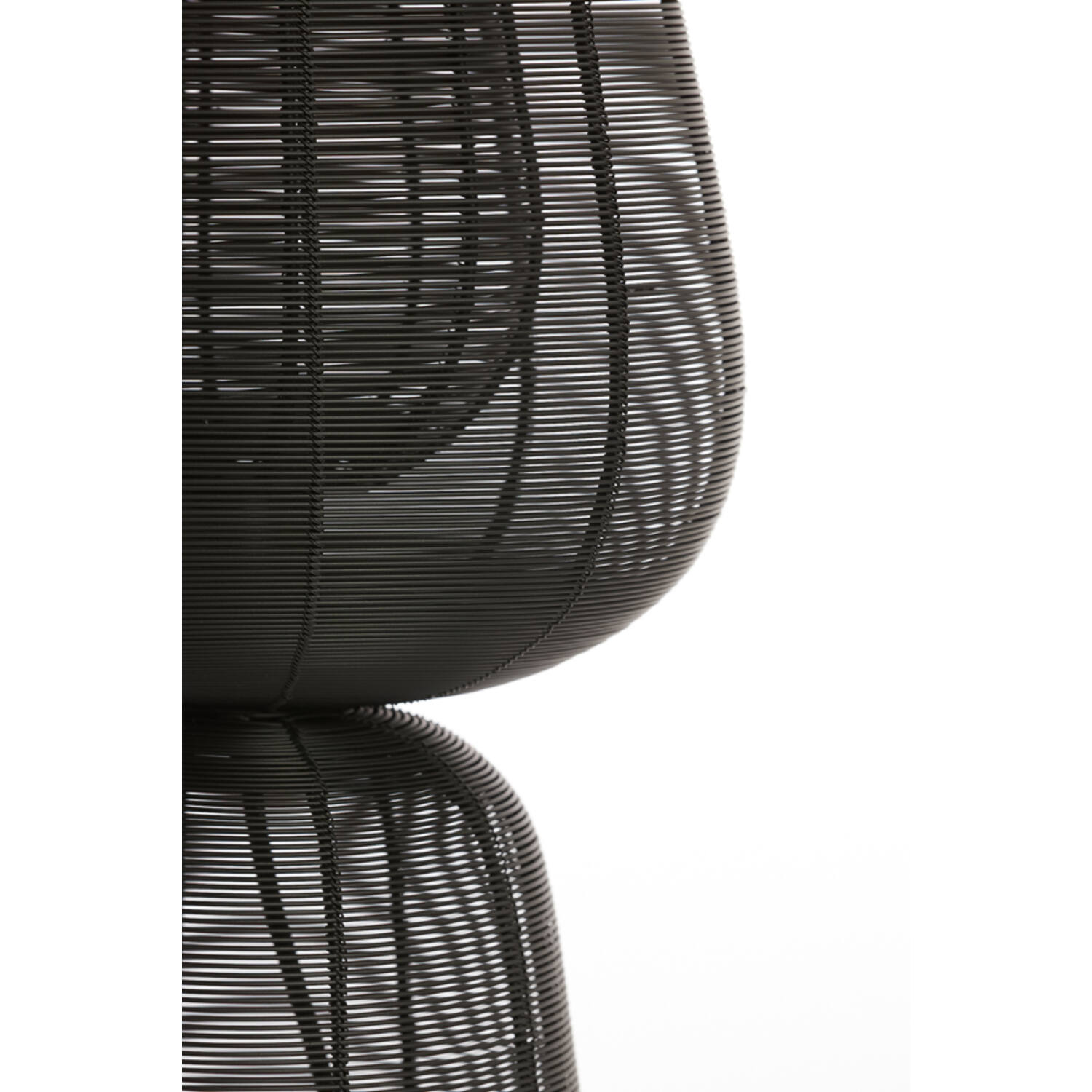 Lampe de table rustique noire à mailles fines Light & Living Aboso – Image 3