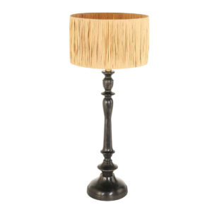 lampe-de-table-rustique-noire-avec-abat-jour-en-rotin-steinhauer-bois-noirantique-et-naturel-3766zw