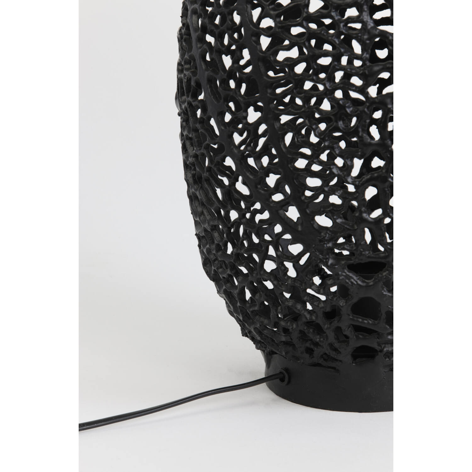 Lampe de table rustique noire en forme de vase Light & Living Sinula – Image 3