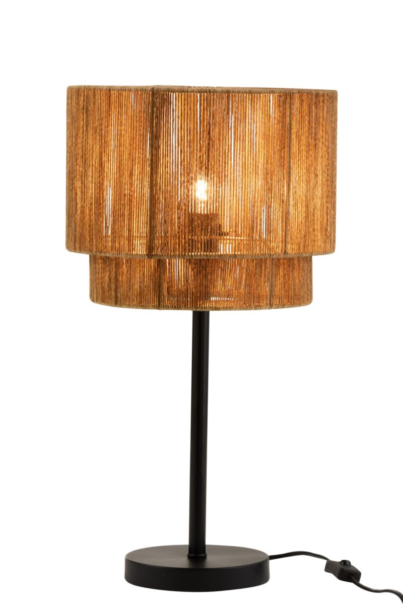 lampe-de-table-rustique-noire-et-beige-jolipa-naia-1614-4