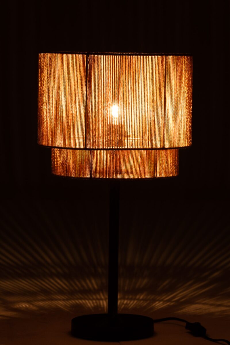 lampe-de-table-rustique-noire-et-beige-jolipa-naia-1614-5