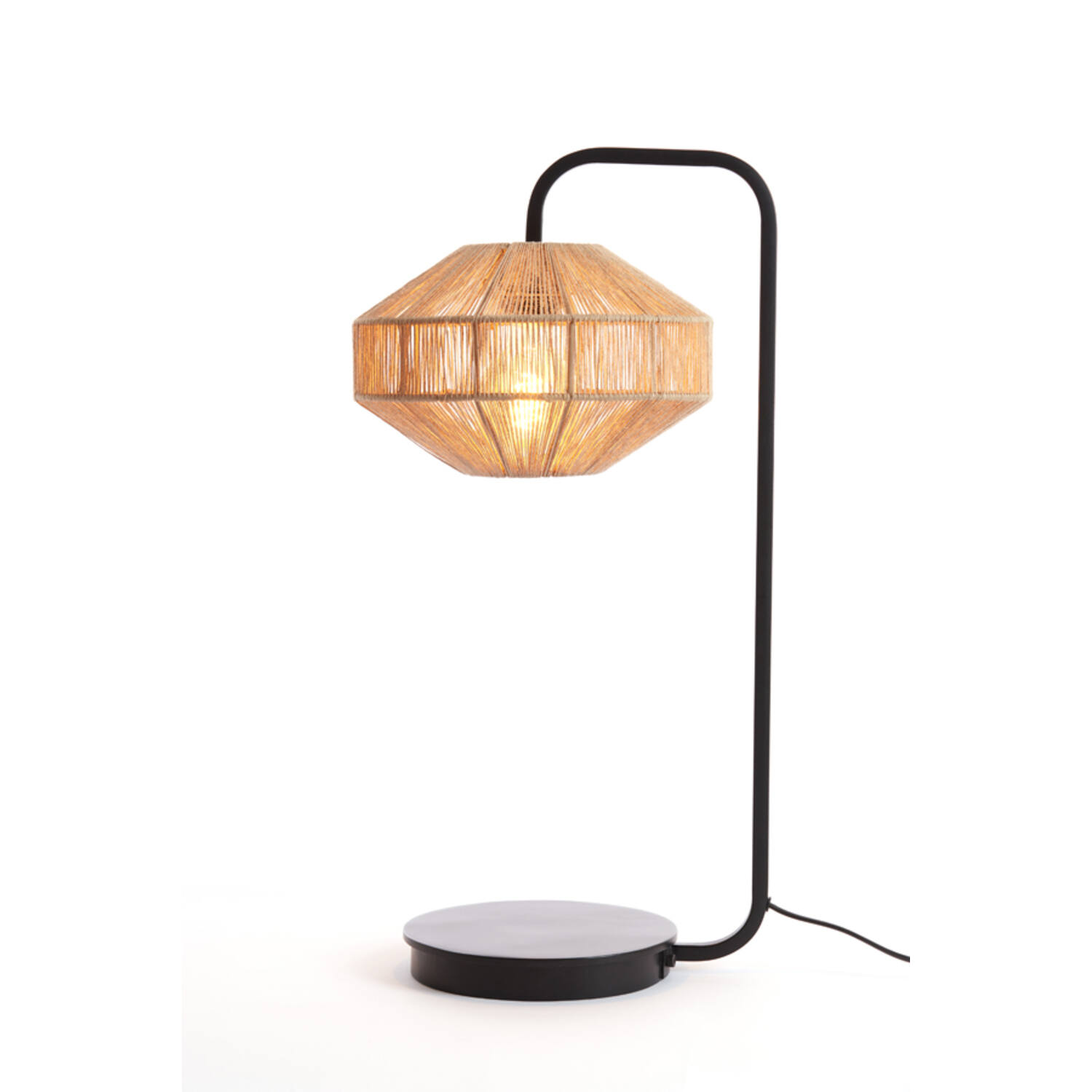 Lampe de table rustique noire et beige Light & Living Lyra – Image 7