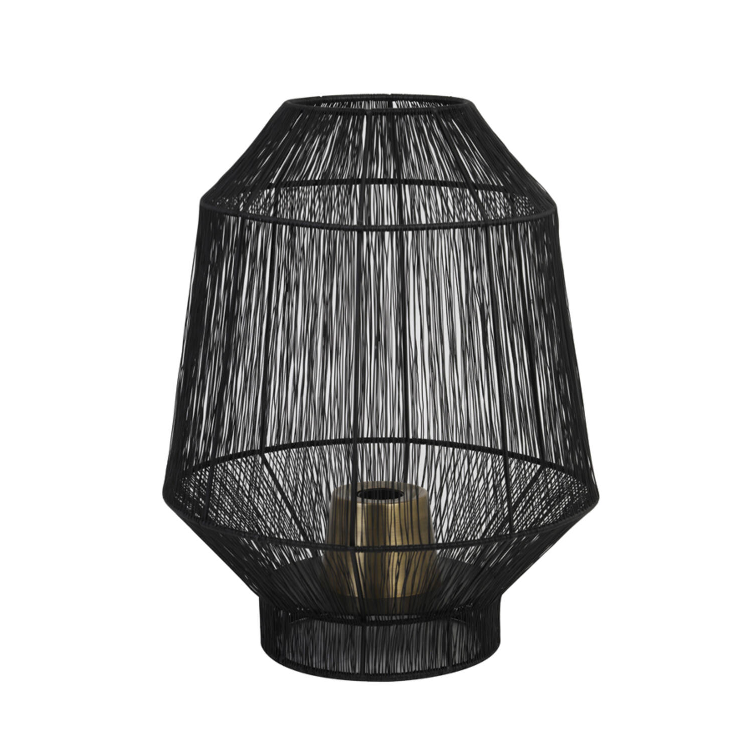 Lampe de table rustique noire et dorée Light & Living Vitora – Image 2