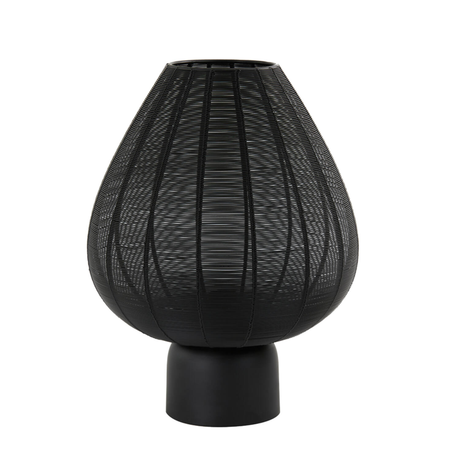 Lampe de table rustique noire ronde Light & Living Suneko – Image 2