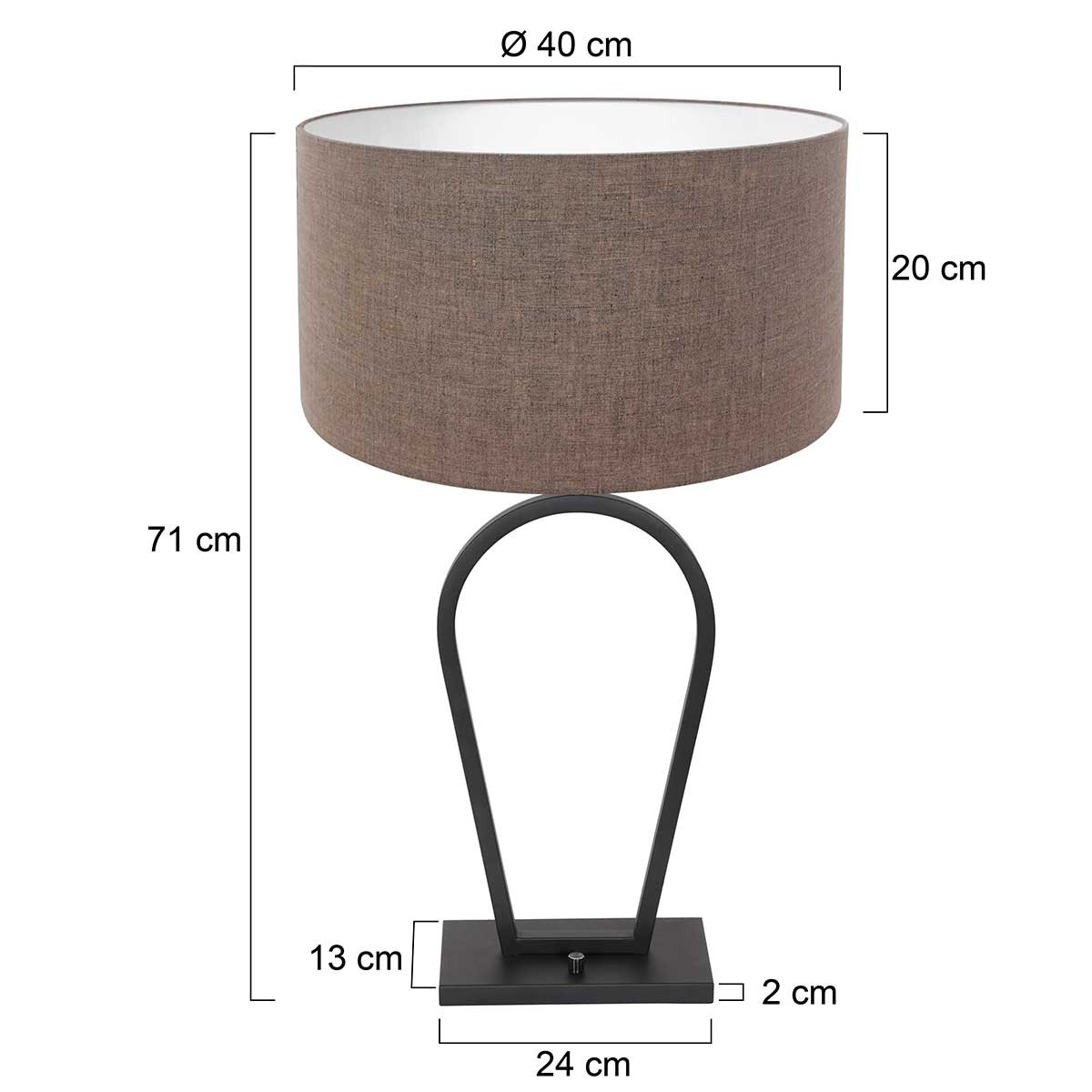 Lampe de table noire tendance en métal Steinhauer Stang – Image 7
