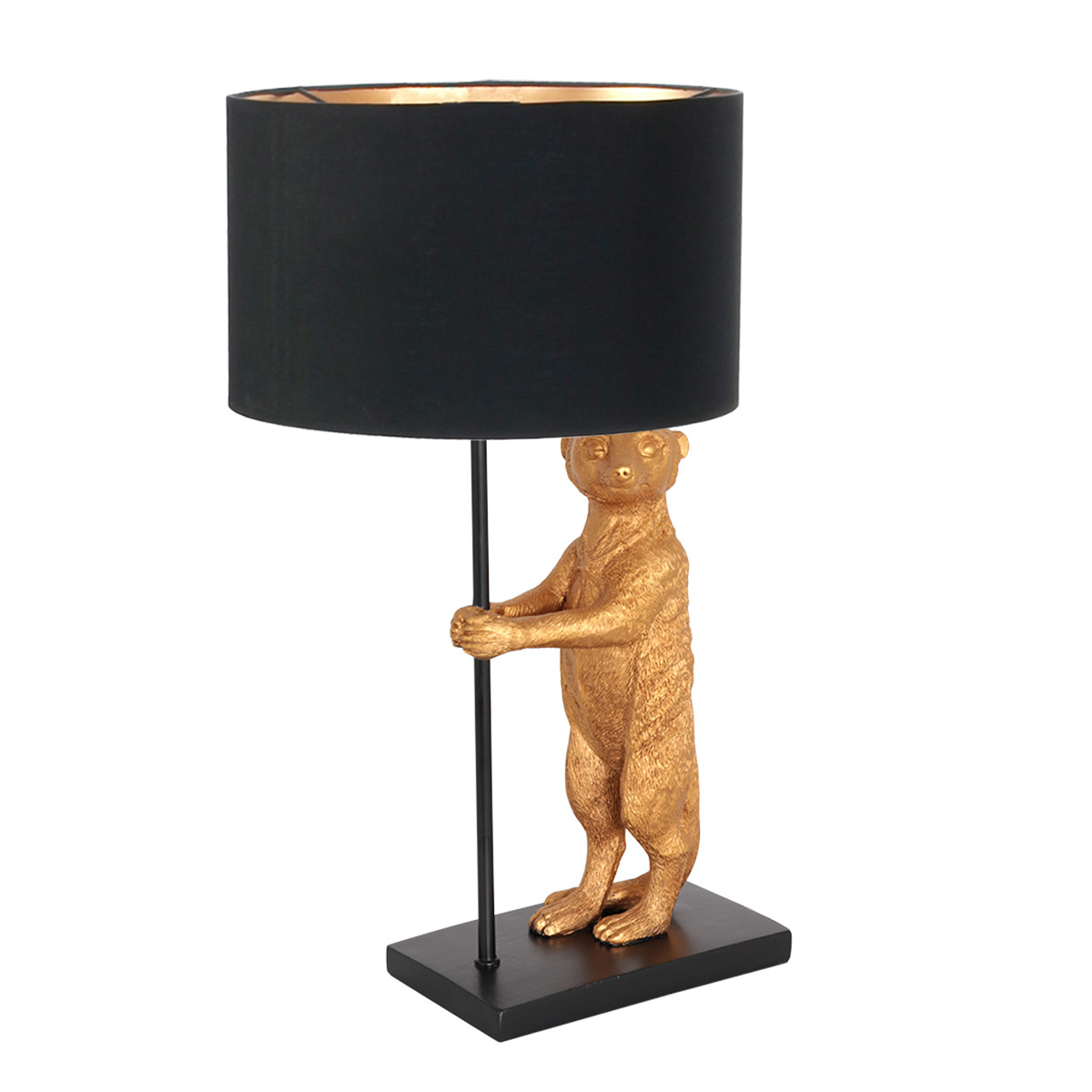 Lampe de table suricate Anne Light & Home noir et or – Image 2