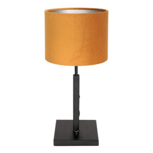 lampe-de-table-tendance-abat-jour-ocre-steinhauer-stang-noir-8164zw