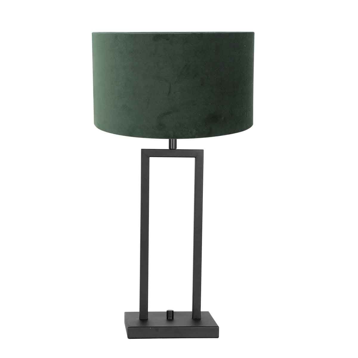 Lampe de table verte socle noir Steinhauer Stang – Image 2