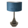 lampe-de-table-vintage-noire-avec-abat-jour-bleu-steinhauer-bois-noirantique-et-bleu-3763zw