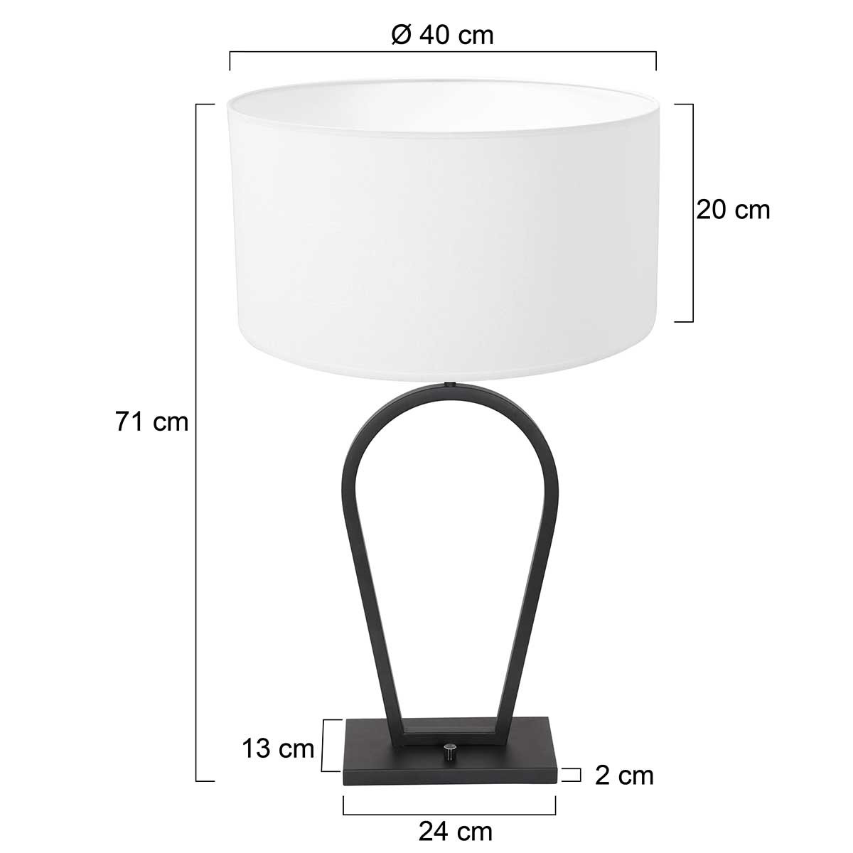 Lampe de table noire tendance en métal Steinhauer Stang – Image 7