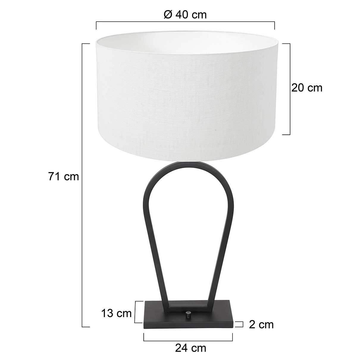 Lampe de table noire tendance en métal Steinhauer Stang – Image 7