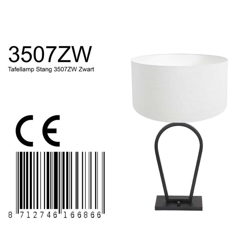 lampe-design-noir-et-blanc-steinhauer-stang-opaque-et-noir-3507zw-8