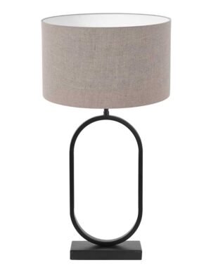 lampe-design-pied-oval-light-et-living-jamiri-abat-jour-taupe-3566zw