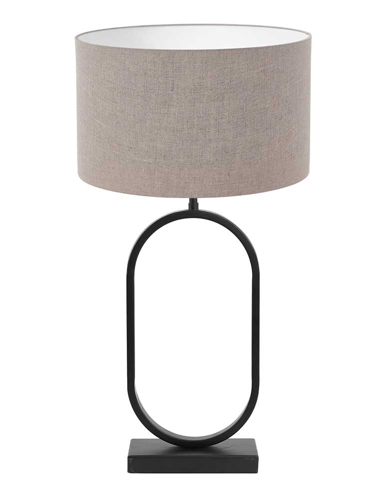 lampe-design-pied-oval-light-et-living-jamiri-abat-jour-taupe-3566zw