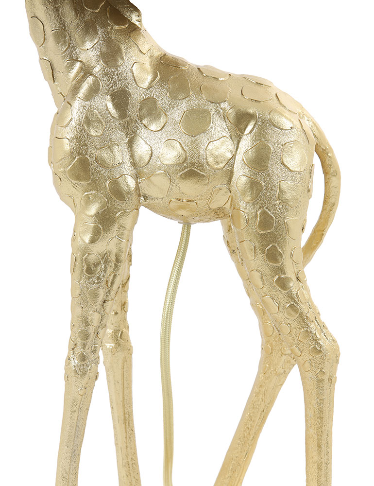 Lampe girafe dorée avec abat-jour Giraffe Light & Living or et rose – Image 7