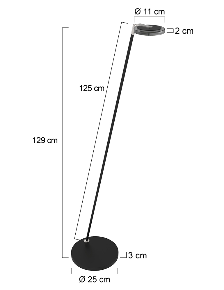 Lampe LED avec pied fin Steinhauer Turound noir – Image 7