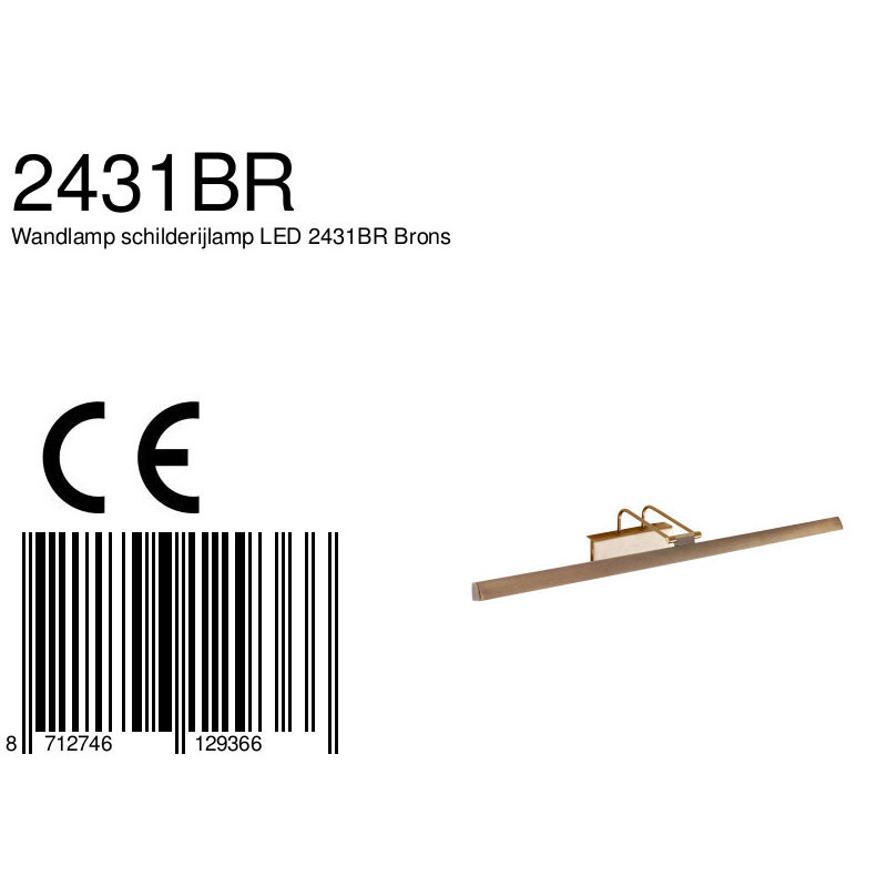 Lampe LED pour tableau Steinhauer Litho bronze – Image 7