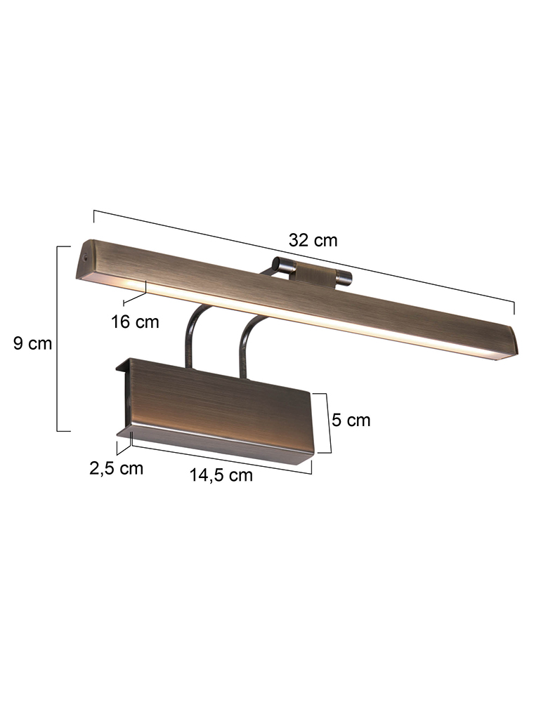 Lampe LED pour tableau Steinhauer Litho couleur bronze – Image 7