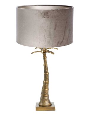 lampe-moderne-bronze-light-et-living-palmtree-abat-jour-argent-3629br