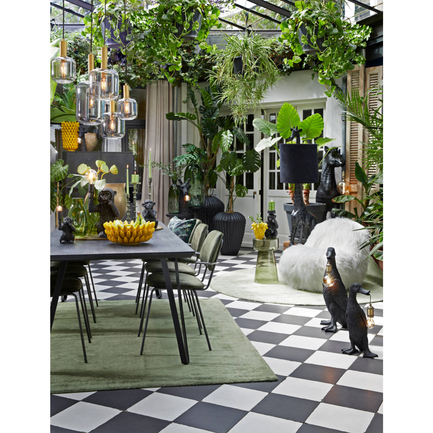 Lampe murale africaine avec tête de girafe noire Light & Living Giraffe – Image 3