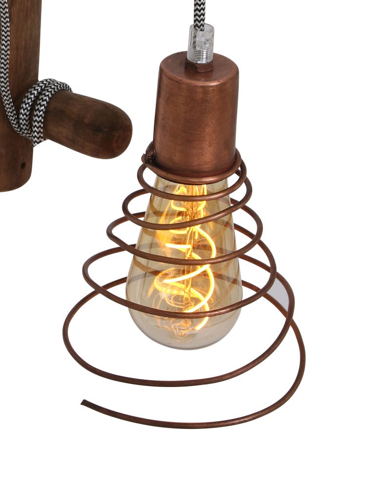 Lampe murale unique Light &Living Staden cuivre Ø12 cm – Image 2