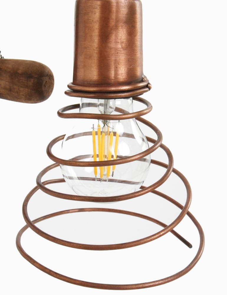 Lampe murale unique Light &Living Staden cuivre Ø12 cm – Image 3