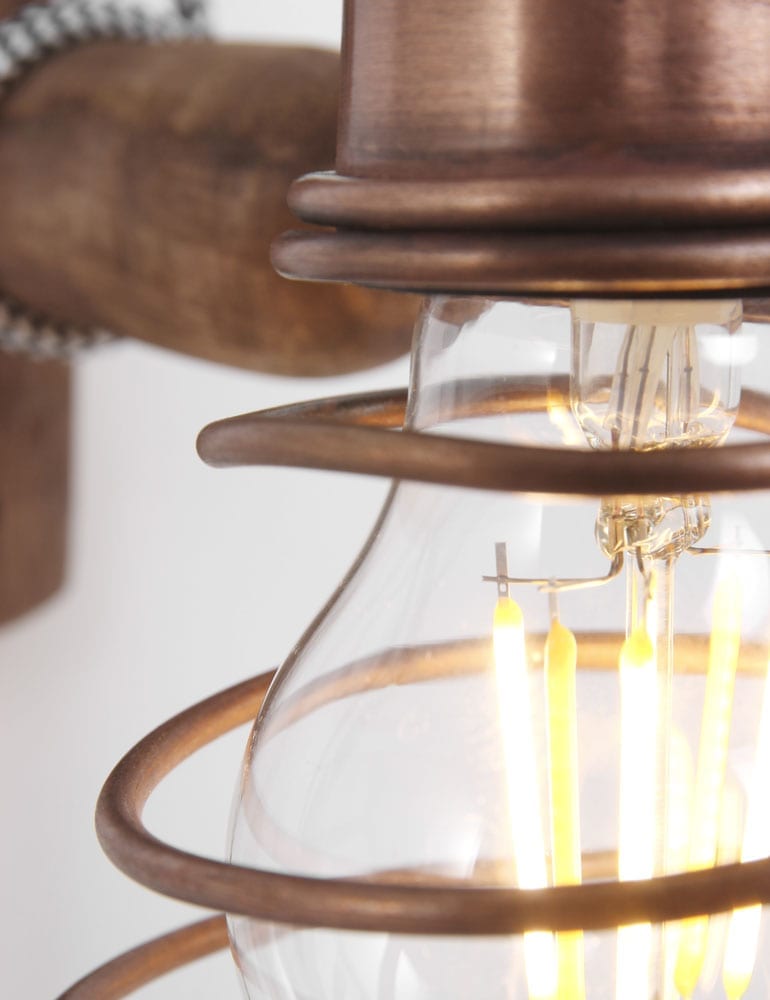 Lampe murale unique Light &Living Staden cuivre Ø12 cm – Image 4