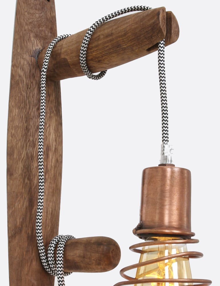 Lampe murale unique Light &Living Staden cuivre Ø12 cm – Image 6