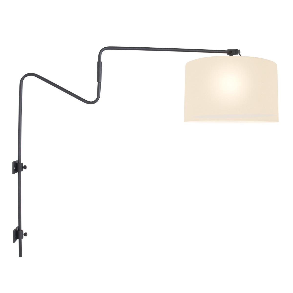 Lampe originale blanc et acier Steinhauer Linstrøm opaque et noir – Image 2