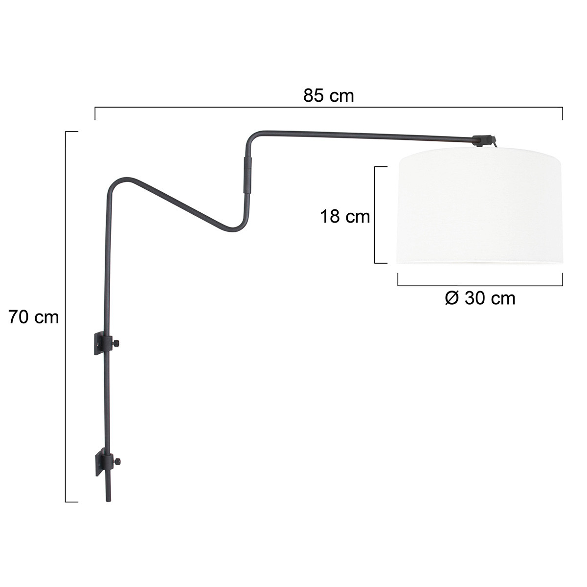 Lampe originale blanc et acier Steinhauer Linstrøm opaque et noir – Image 6