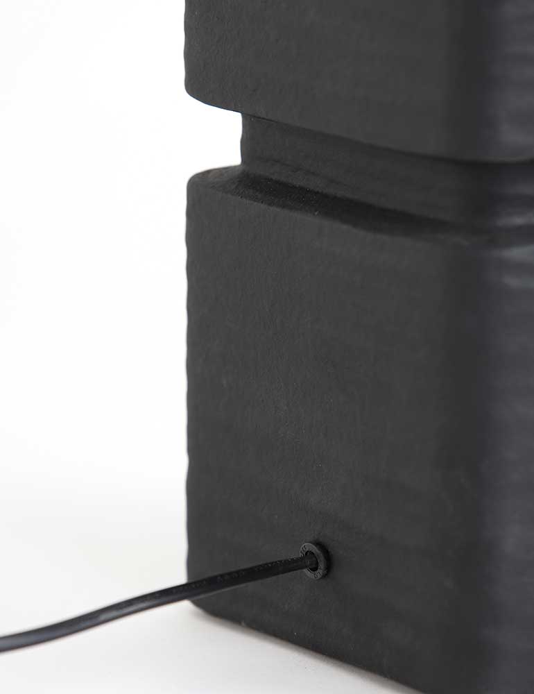 Lampe pied carré noir Light & Living Amta abat-jour blanc – Image 5