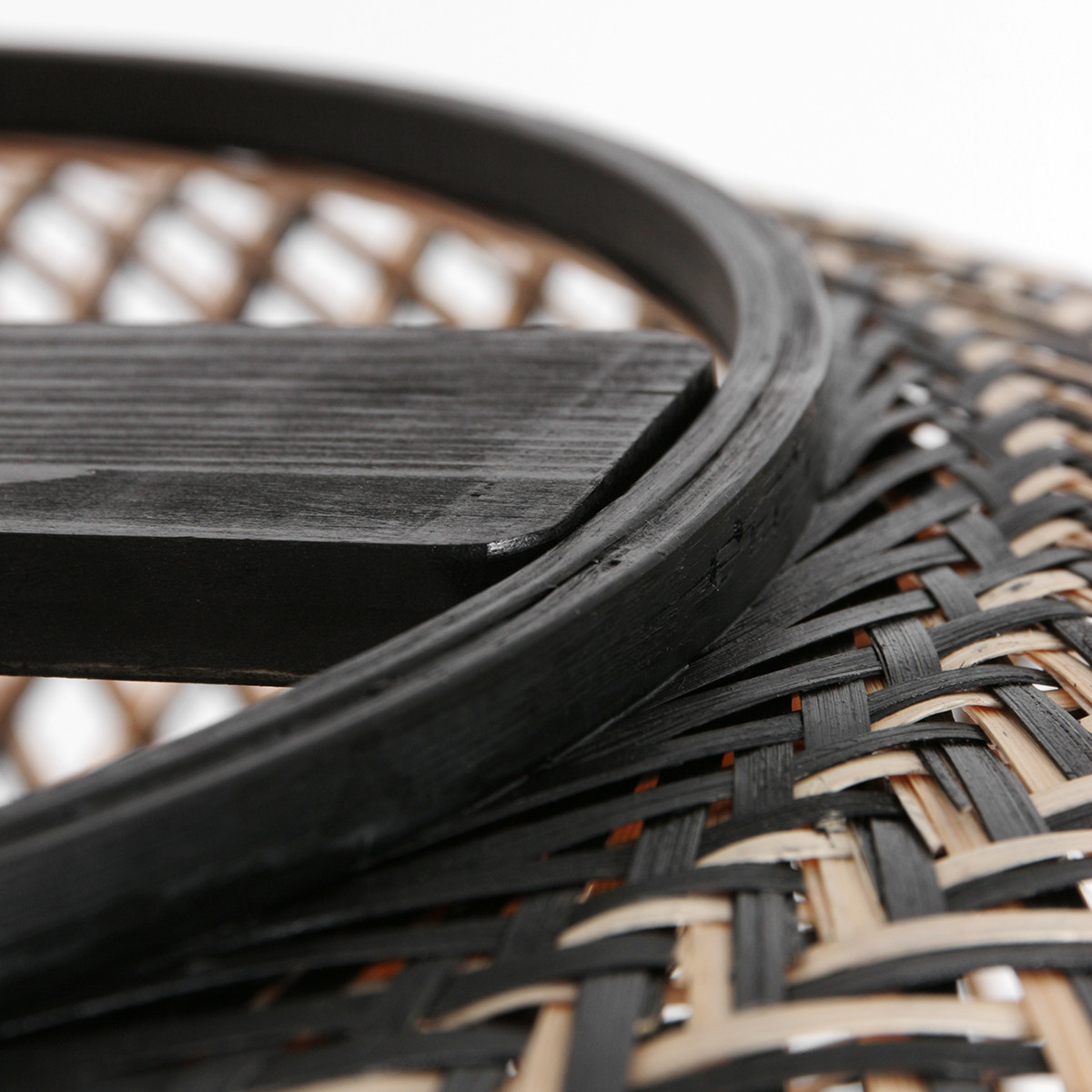 Lampe ronde avec abat-jour tressé Steinhauer Sparkled light hêtre et noir – Image 13