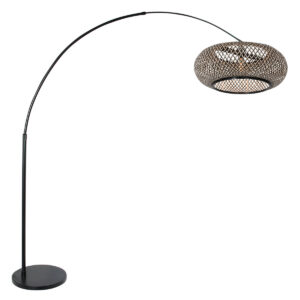 lampe-ronde-avec-abat-jour-tresse-steinhauer-sparkled-light-hêtre-et-noir-7508zw