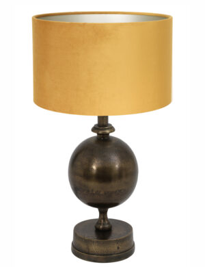 lampe-sphere-abat-jour-ocre-light-et-living-kalym-bronze-7004br