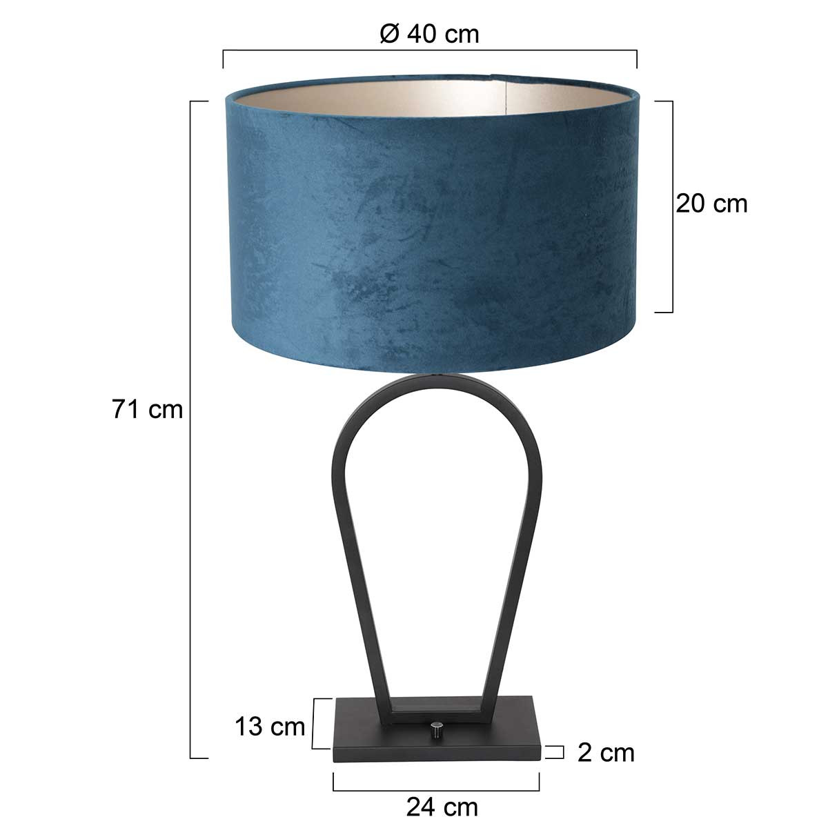 Lampe style industriel Steinhauer Stang bleu et noir – Image 7