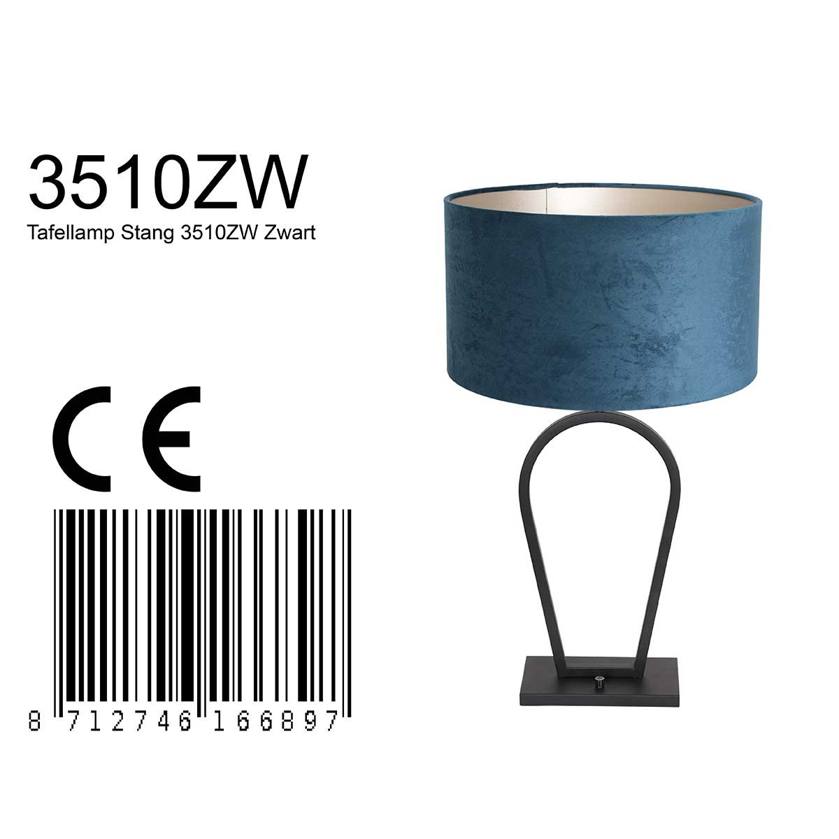 Lampe style industriel Steinhauer Stang bleu et noir – Image 8