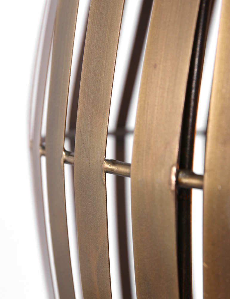 Lampe sur pied avec abat-jour panier Kyomi Light & Living noir et or – Image 4