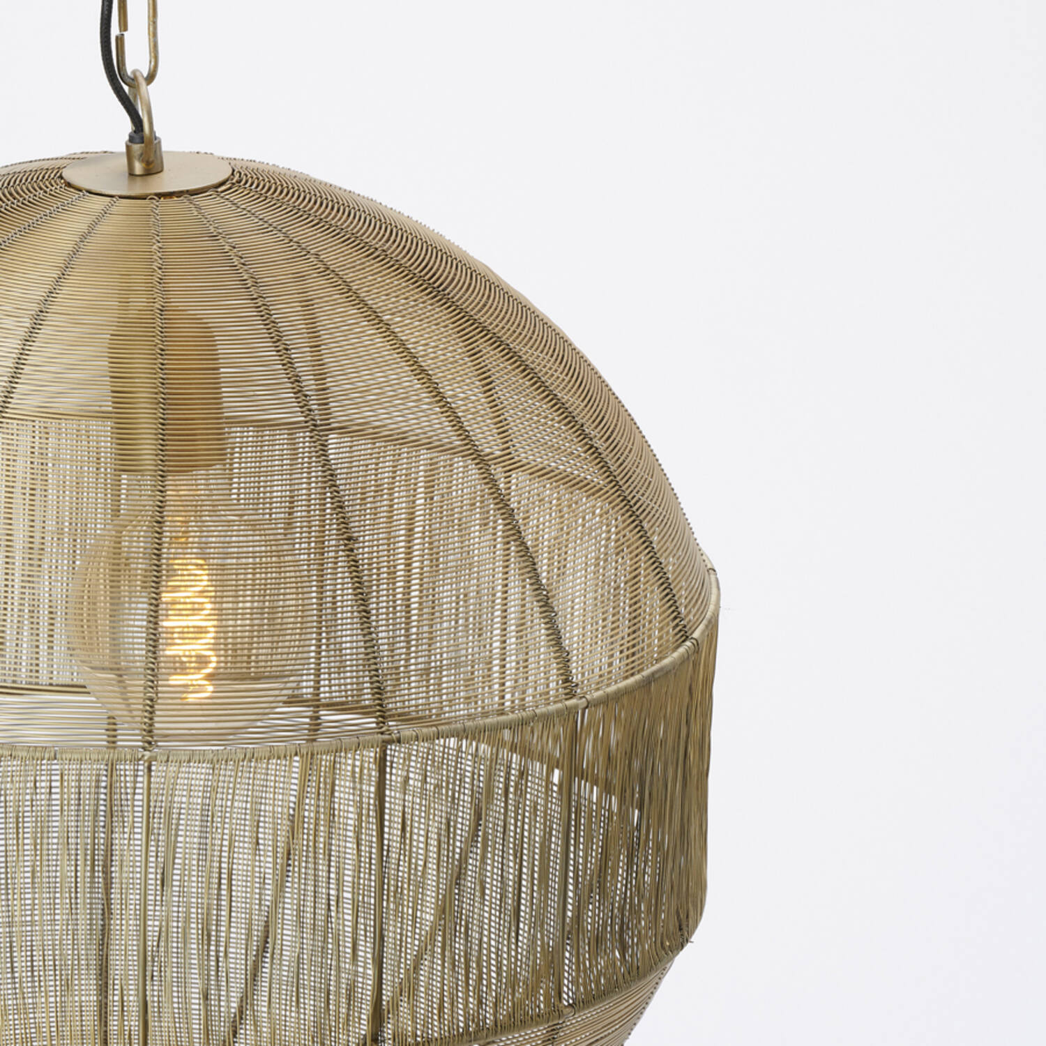 Lampe suspendue classique dorée sphérique Light & Living Pilka – Image 4