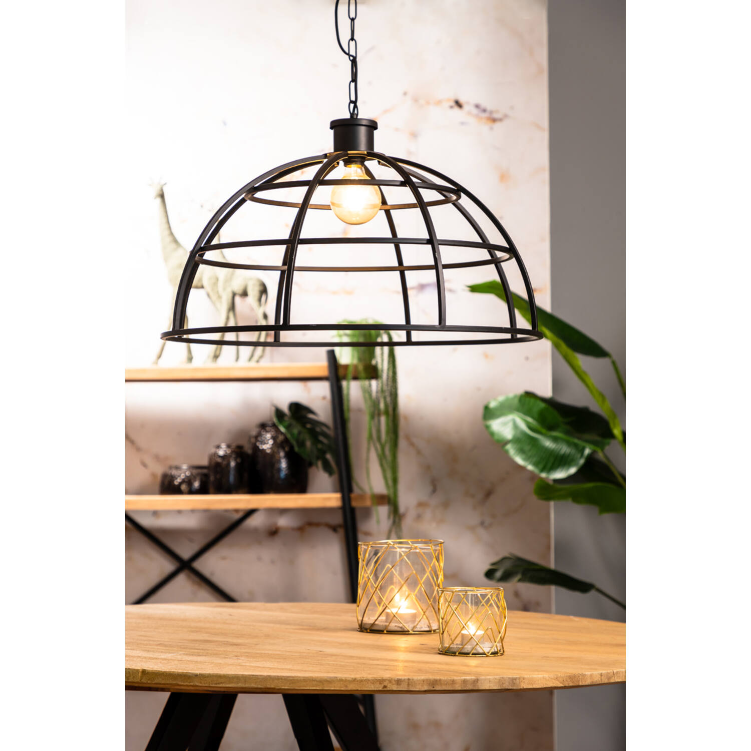 Lampe suspendue moderne noire ronde Light & Living Irini – Image 3