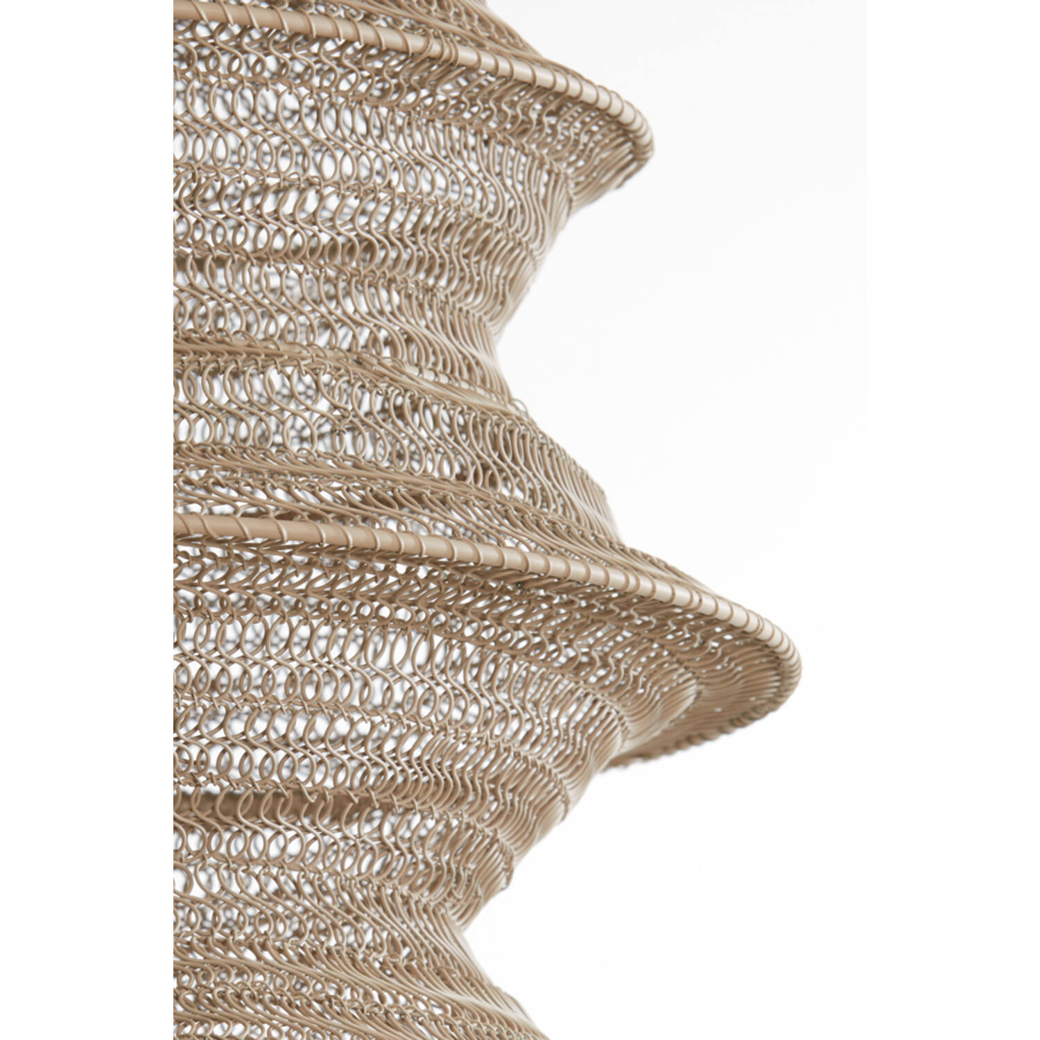 Lampe suspendue naturelle beige en forme de nasse Light & Living Nakisha – Image 4