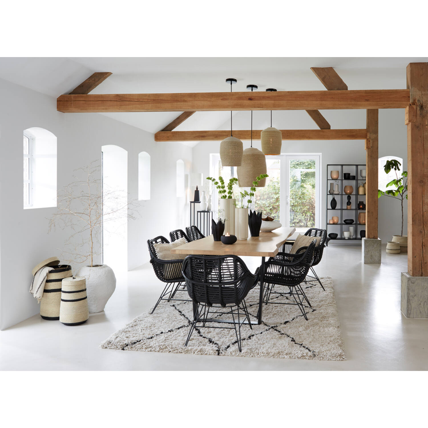 Lampe suspendue naturelle beige ovale Light & Living Bolsena – Image 3