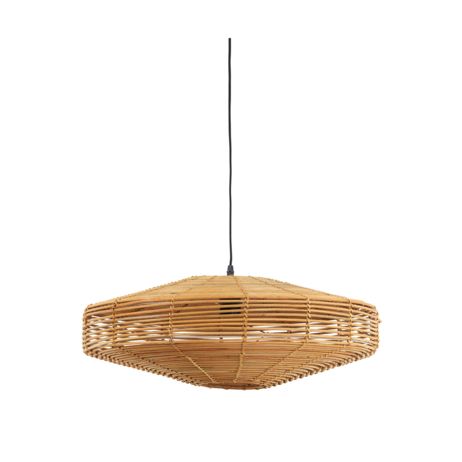 Lampe suspendue naturelle beige ronde en rotin Light & Living Mataka – Image 2