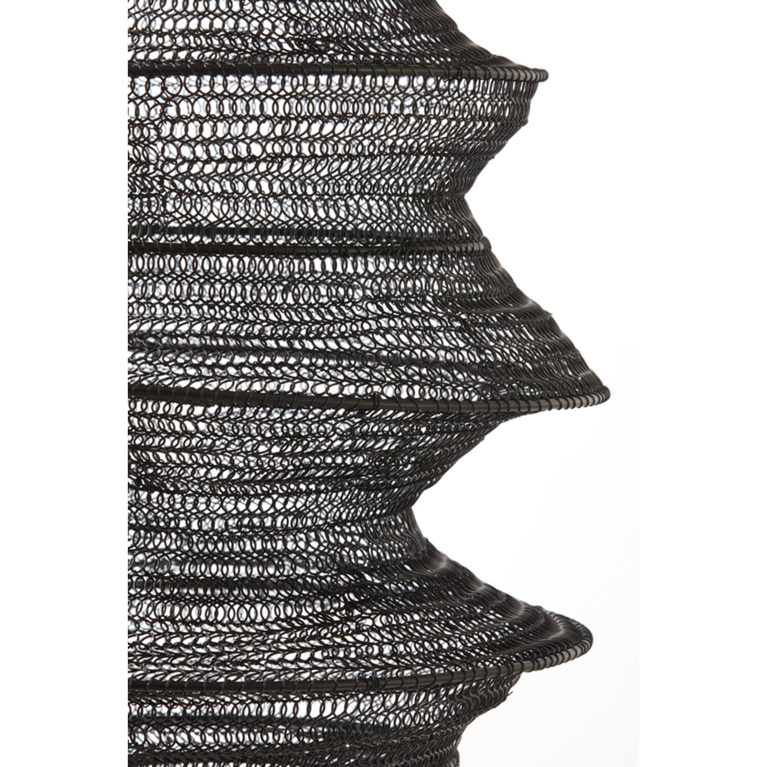 Lampe suspendue naturelle noire en forme de nasse Light & Living Nakisha – Image 5