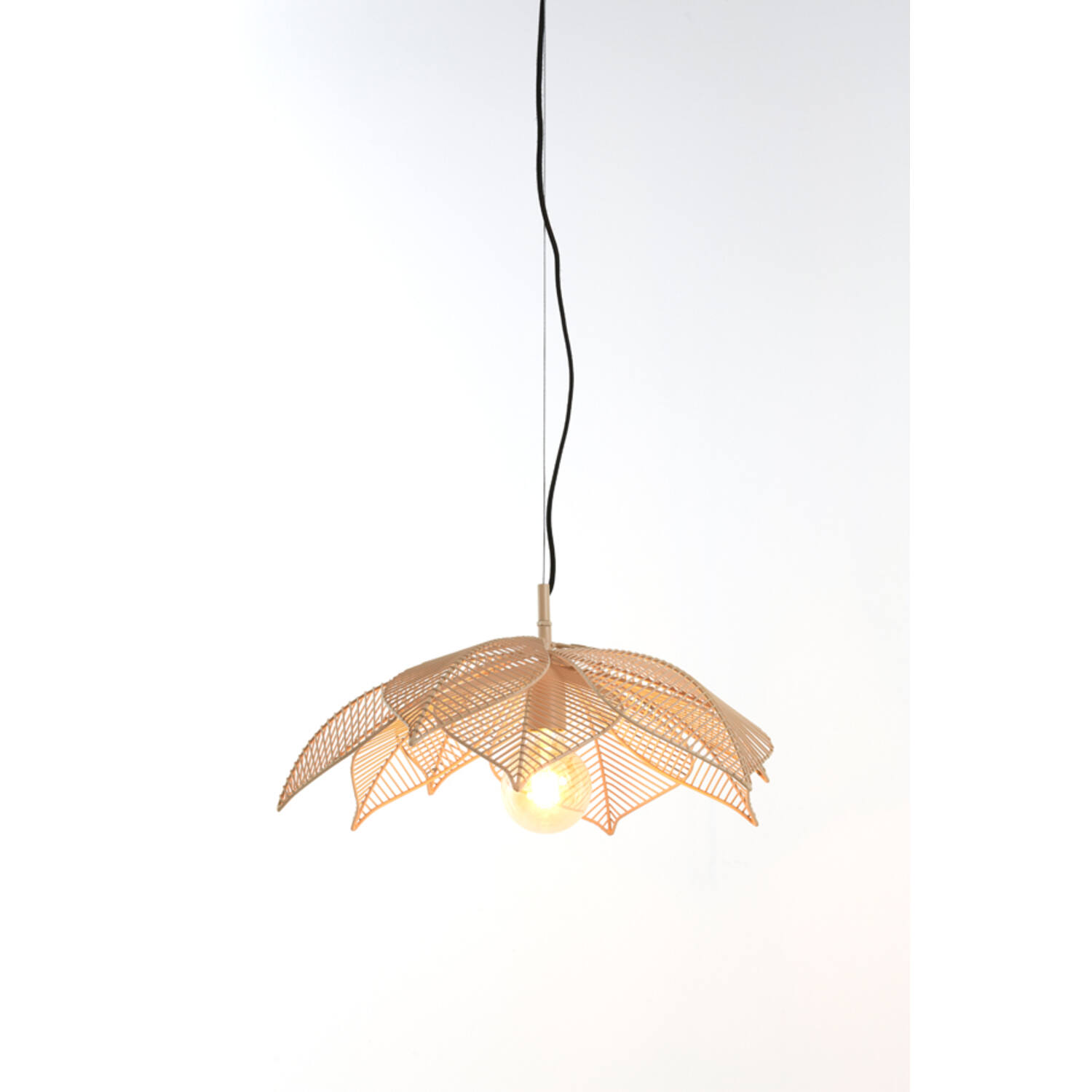 Lampe suspendue rétro beige en forme de fleur Light & Living Pavas – Image 5