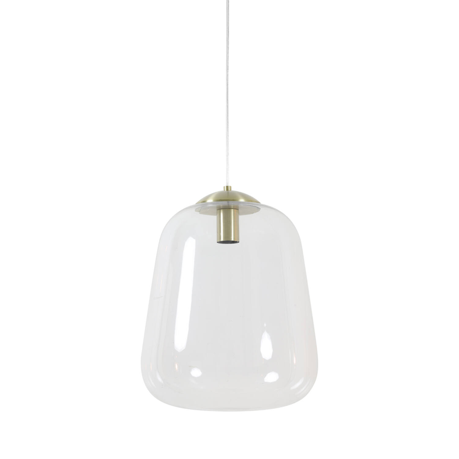 Lampe suspendue rétro blanche en verre Light & Living Jolene – Image 2