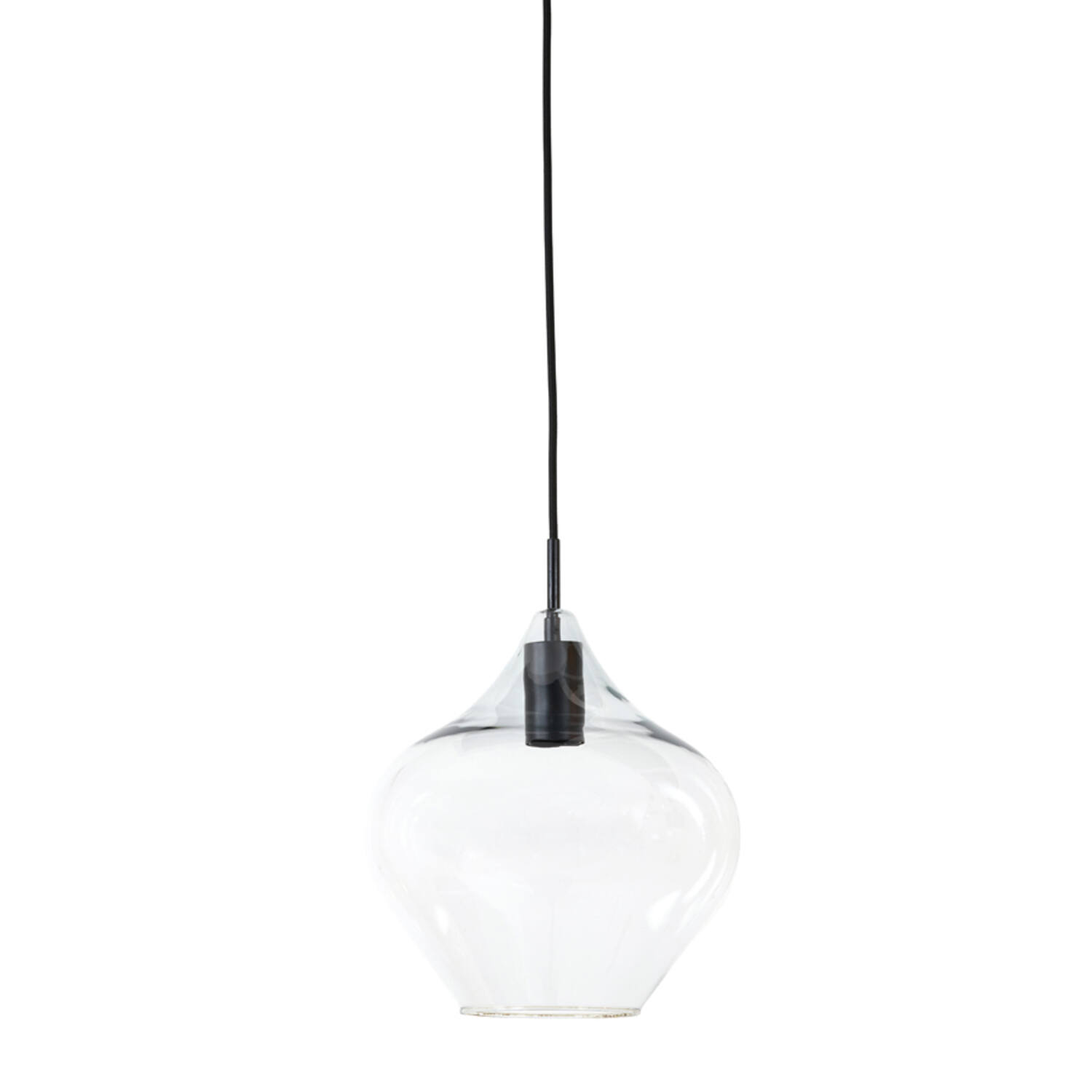 Lampe suspendue rétro en verre fumé blanc Light & Living Rakel – Image 2