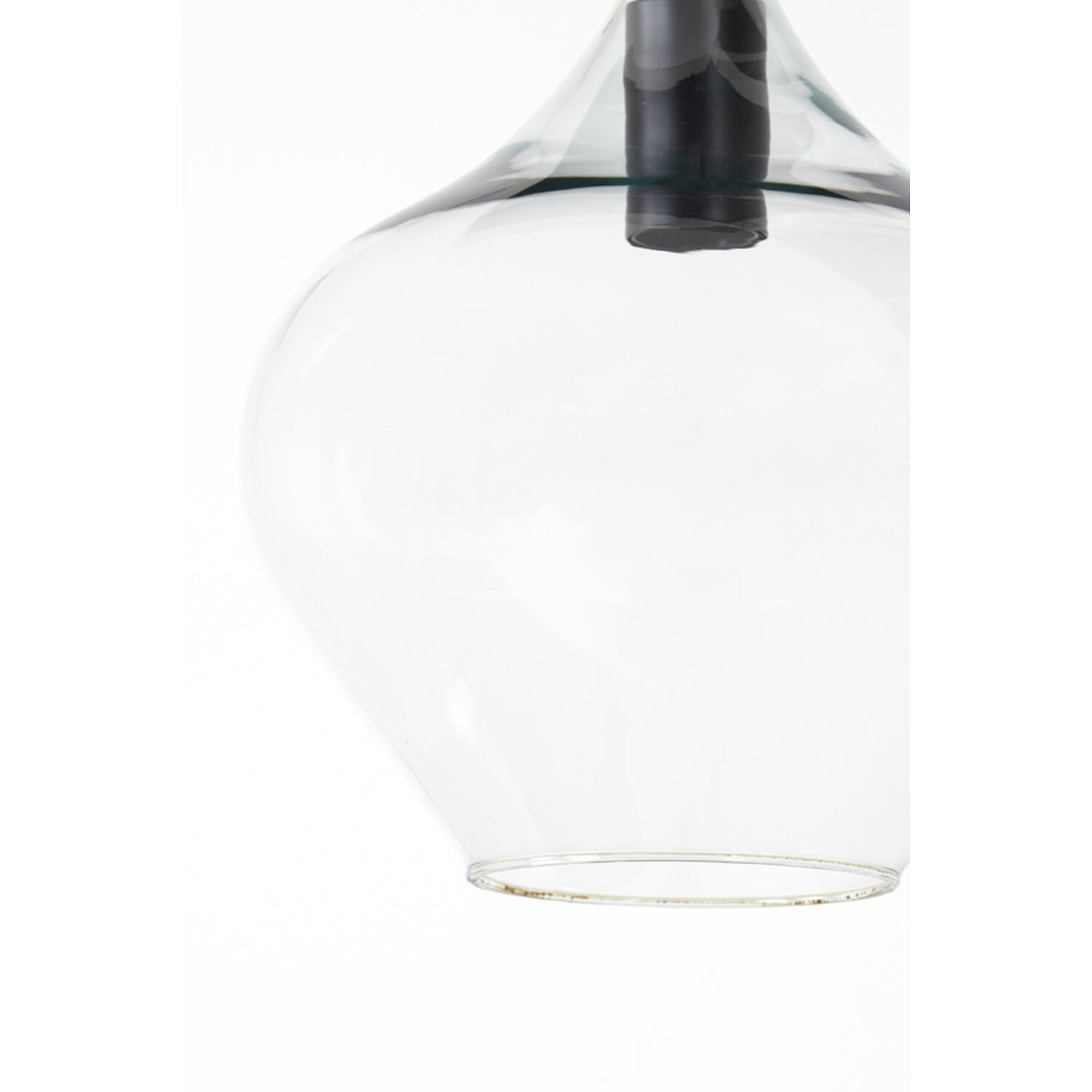 Lampe suspendue rétro en verre fumé blanc Light & Living Rakel – Image 5